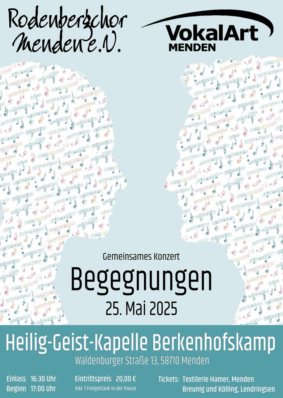 Plakat Gemeinsames Konzert „Begegnungen“ mit VokalArt